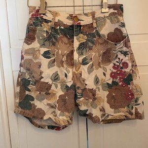 Floral Denim Vintage Shorts Size 7